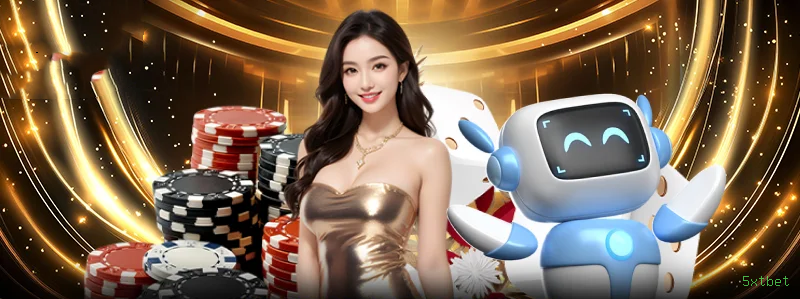 Imagem promocional do cassino online da 5xtbet mostrando jogos ao vivo